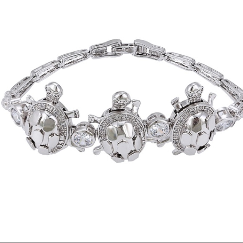 Locket Turtle Bracelet Silver Movable Gift…